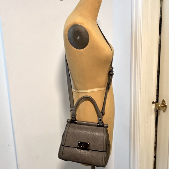 Simply Noelle Faux Embossed Leather  with Suede Side Crossbody Bag - Picture 3 of 5